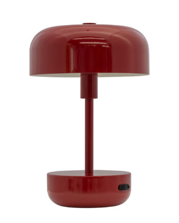 Haipot Genopladelig Led Bordlampe  Mørkerød