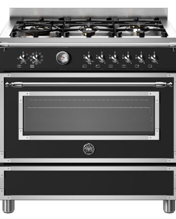 Her96l1enet Heritage Gaskomfur Med Ovn  90 Cm  Mat Sort