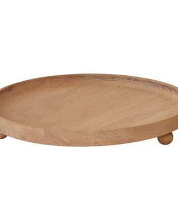 Inka Rund Træbakke 30 Cm  Nature