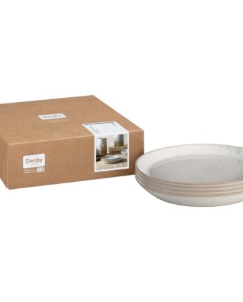 Kiln Tallerken  Mellem  4 Pak  Hvid Grå