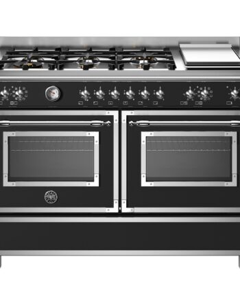 Mas126g2enet Heritage Gaskomfur Med Dobbeltovn  120 Cm  Mat Sort