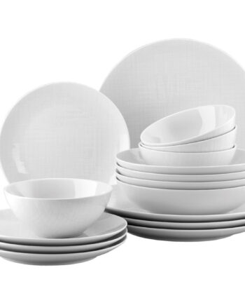 Mesh Tallerkensæt Hvid 16 Dele