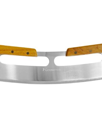 Pizzaskærer Rustfrit Stålbue Træhåndtag