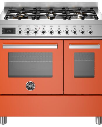 Pro96l2eart Professional Gaskomfur Med Dobbeltovn  90 Cm  Orange