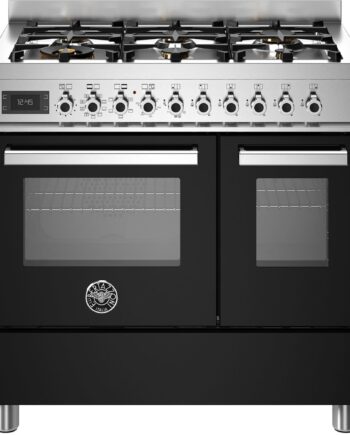 Pro96l2enet Professional Gaskomfur Med Dobbeltovn  90 Cm  Sort