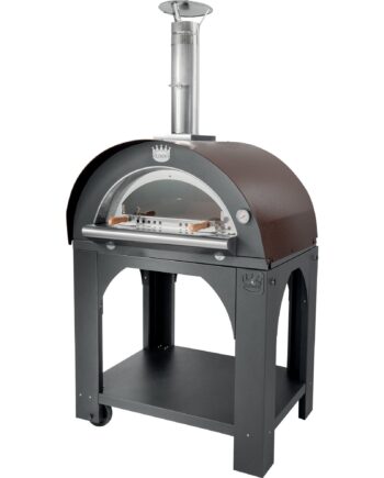 Pulcinella Brændefyret Pizzaovn 80x60 Cm  Kobber