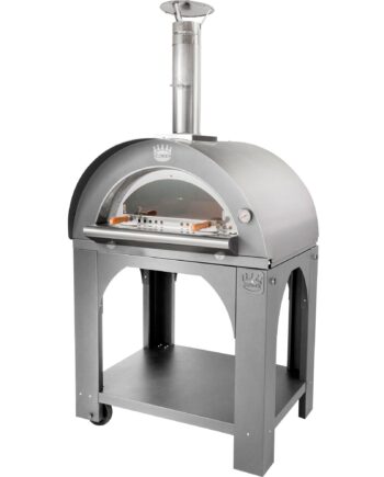 Pulcinella Brændefyret Pizzaovn 60x60 Cm  Rustfrit Stål