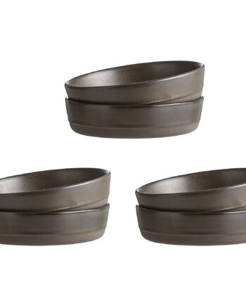 Raw Dyb Tallerken  Metallic Brown  6 Stk