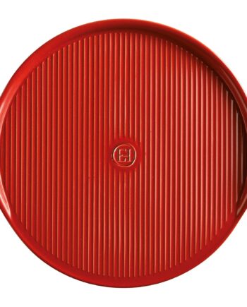 Rillet Pizzasten ø40 Cm  Rød