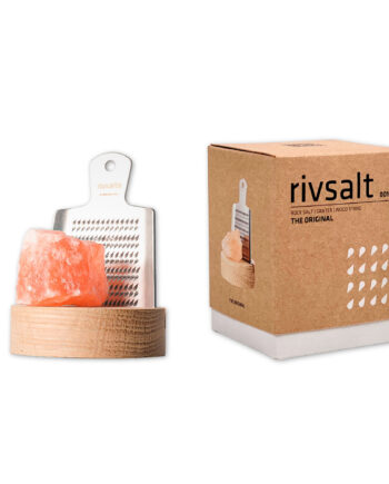 Rivsalt Original Sæt Med Rivejern  Saltsten Og Bordstativ I Eg