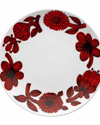 Rød Aster Tallerken  18 Cm