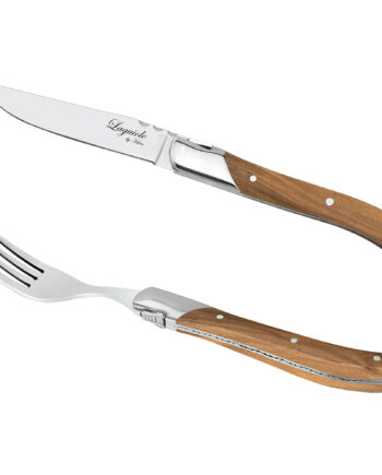 Steakbestik I Gaveæske 12 Dele  Oliventræ