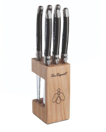 Steakknive I Træblok  Antracit