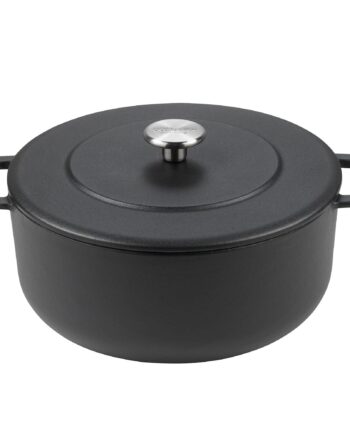 Støbejernsgryde Emaljeret  24 Cm  Sort