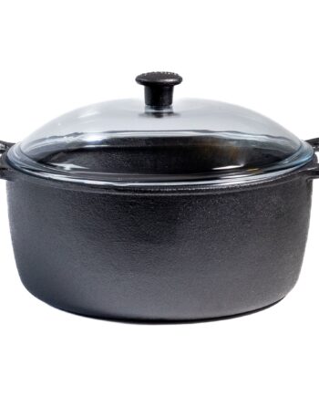 Støbejernsgryde Med Glaslåg 4 Liter