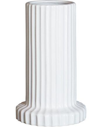 Stripe Vase  Shiny White