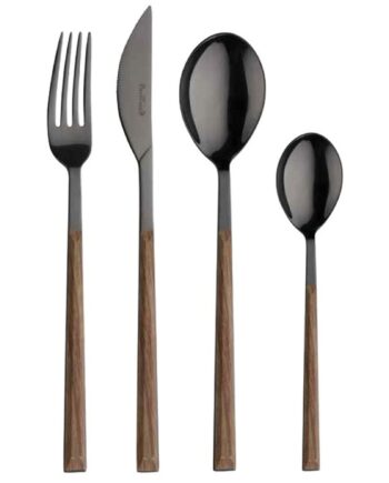 Sushi Anniversary Bestiksæt 24 Dele  Sort Teak