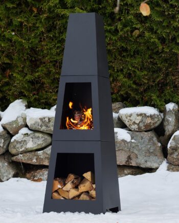 Udendørs Pejs Med Opbevaring