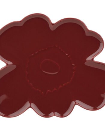 Unikko Shape Tallerken Serveringsfad 32 Cm  Vinrød