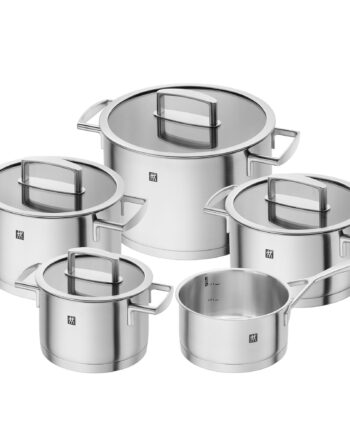 Vitality Gryde  Og Kasserollesæt 5 Dele   4 Låg  Rustfrit Stål
