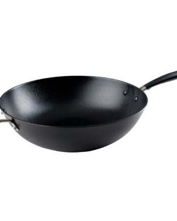 Wokpande I Støbejern 34 Cm