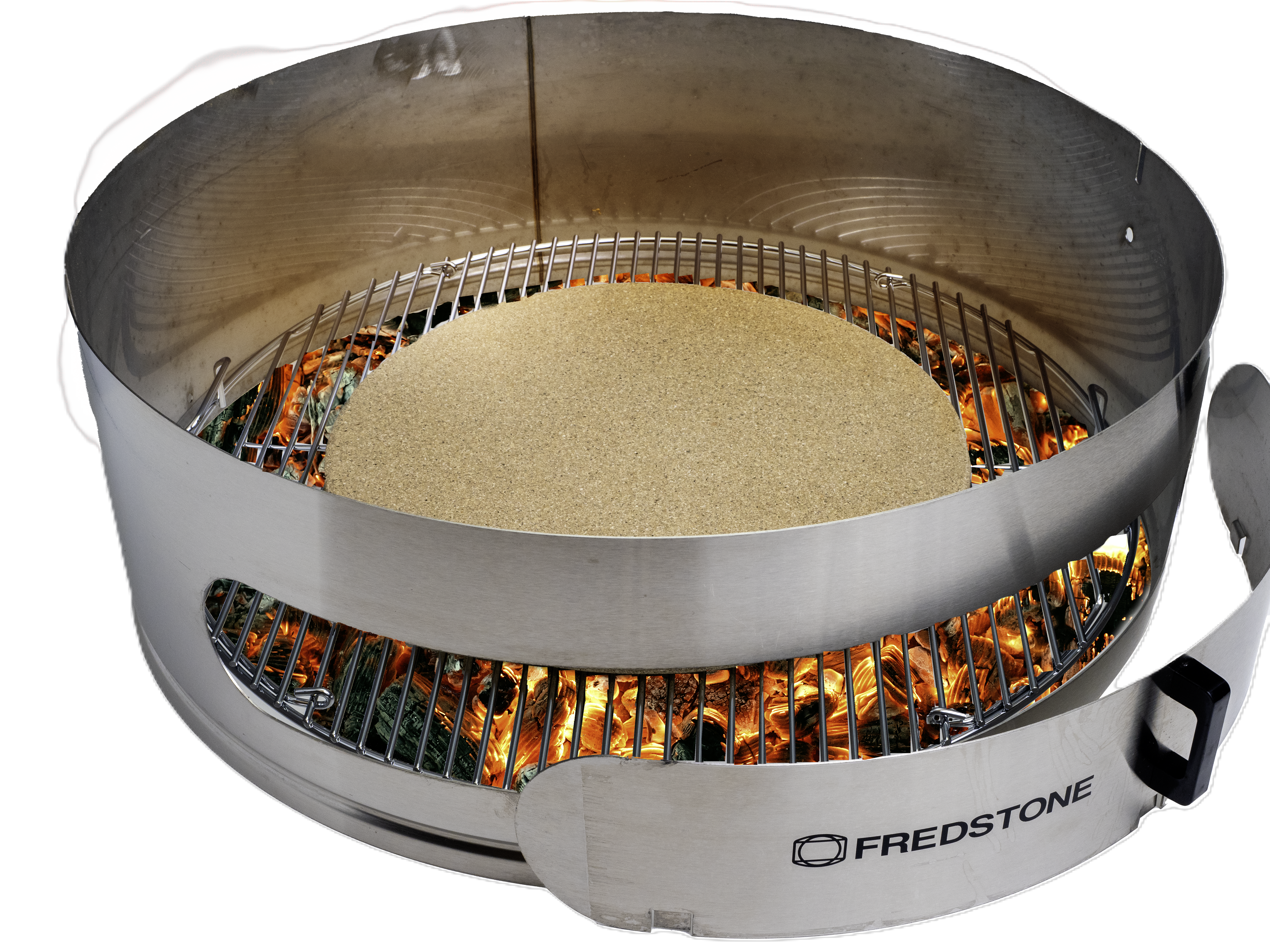 Pizzaindsats Til 57 Cm Kuglegrill  Incl  Pizzaspade Og Fredstone ø 36 Cm