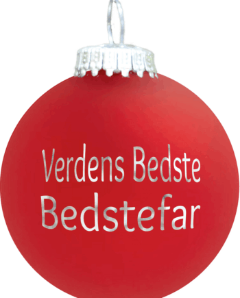 Julekugle Mat Rød  Quot Verdens Bedste Bedstefar Quot