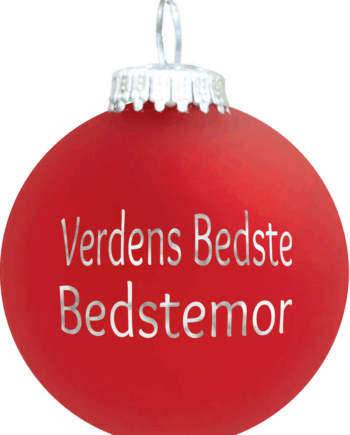 Julekugle Mat Rød  Quot Verdens Bedste Bedstemor Quot