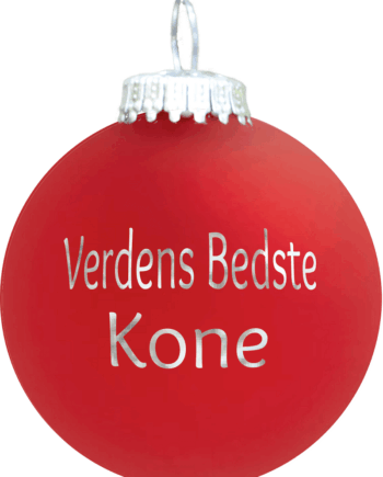 Julekugle Mat Rød  Quot Verdens Bedste Kone Quot