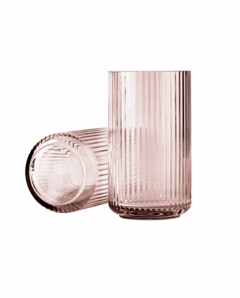 Lyngby Mundblæst Glasvase Rød 25 Cm