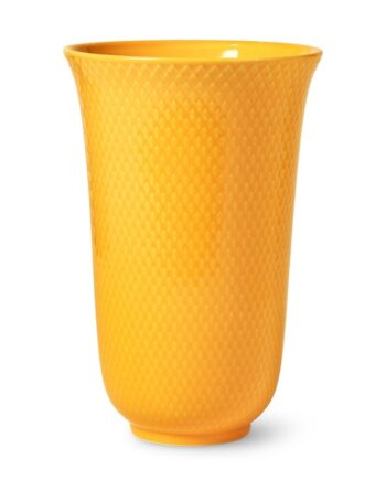 Lyngby Porcelæn Rhombe Color Vase H20 Gul